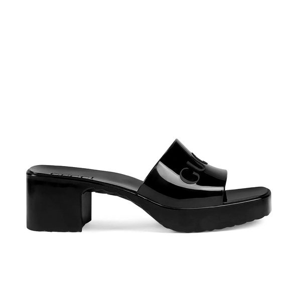 Gucci Platform Block Heel Slide Sandals - Picture 3 of 7